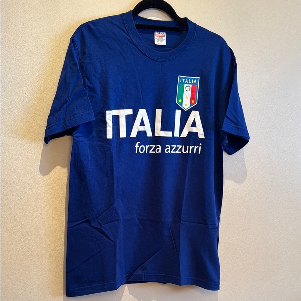 🇮🇹 Italia Forza Azzuri Men's Royal Blue Graphic T-Shirt